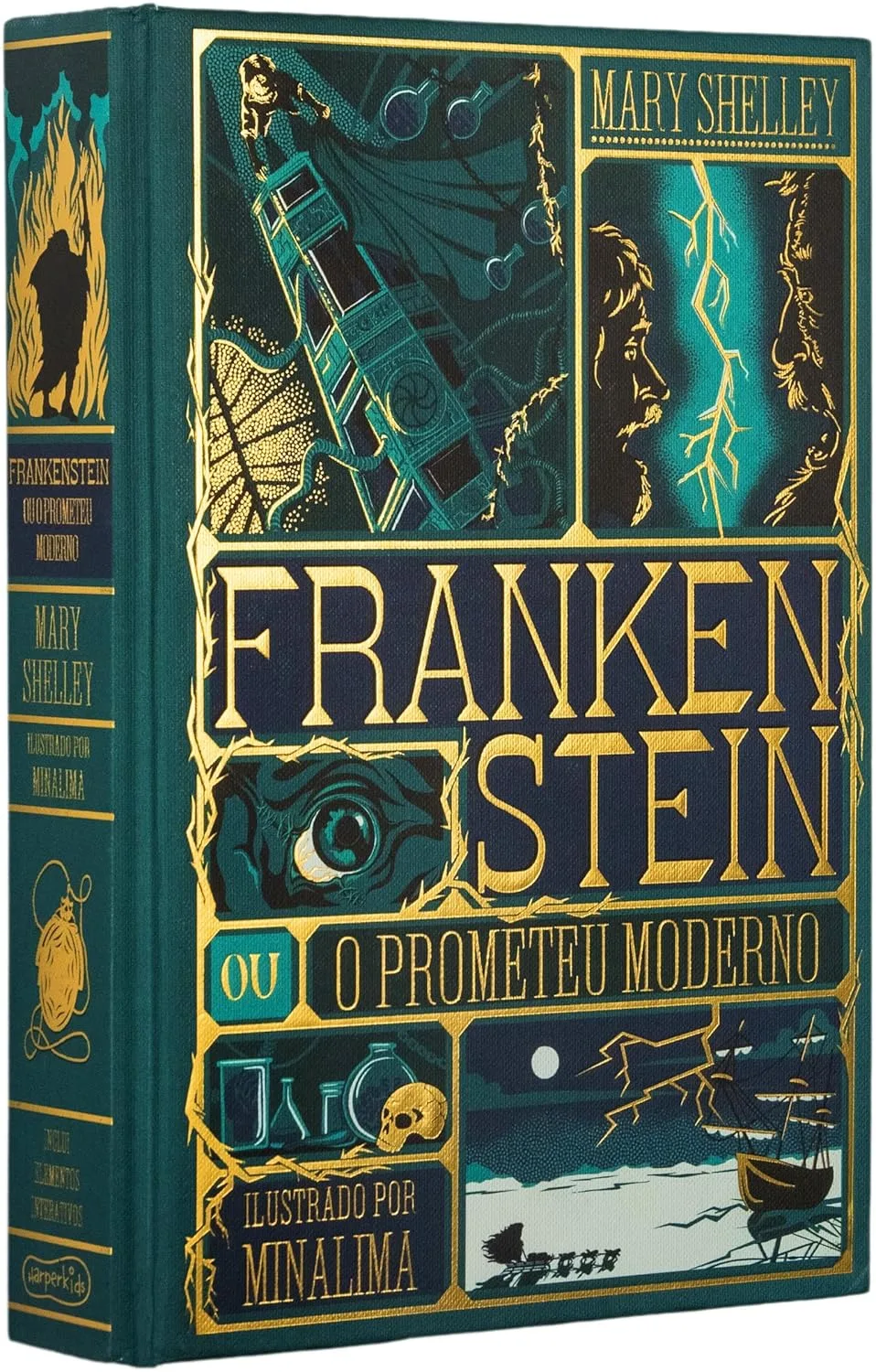 Frankenstein – Edição de luxo ilustrada e com elementos interativos do estúdio MinaLima